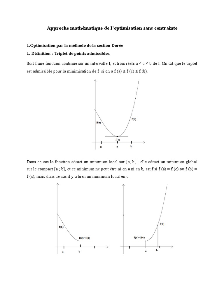 Optimisation sans contrainte par Newton | PDF | Extremum | Optimisation ...