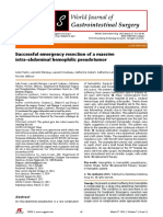 Successful Emergency Resection of A Massive Intra-Abdominal Hemophilic Pseudotumor