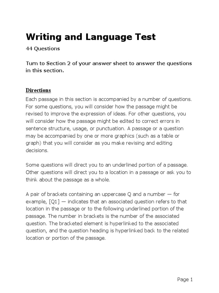 Sat Practice Test 10 Writing and Language Assistive Technology | PDF ...