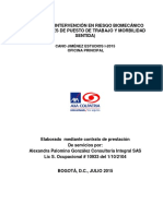 Informe Intervención en Riesgo Biomecanico Cano Jimenez Estudios