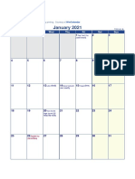 January 2021: 2021 Calendar - India