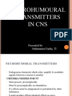 Neurohumoural Transmitters in CNS: Presented by Muhammed Sadiq. TI
