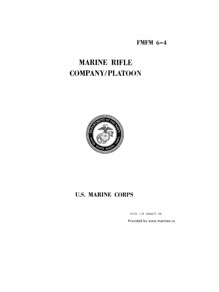 United States Marine Corps FMFM 6 4 Marine Rifle Company Platoon 17 February 1978 PDF Company (Military Unit) Battalion