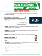 Introduccion de La Tabla Periodica Para Quinto de Secundaria