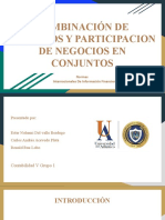 Combinación de Negocios y Participacion de Negocios en Conjuntos