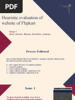 Heuristic Evaluation of Website of Flipkart