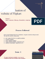 Heuristic Evaluation of Website of Flipkart