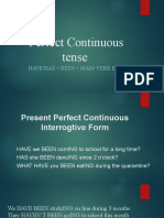 Continuous Perfect Tense