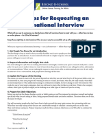 Eight Tips For Requesting An Informational Interview