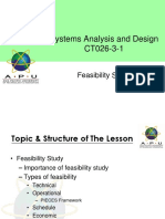 Systems Analysis and Design Feasibility Study Types