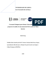 Análise de um manual de Português para Ensino Universitário usado na China Interior