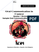 G11 - Q1 - Mod4 - Sample Oral Communication Activities - Version 3