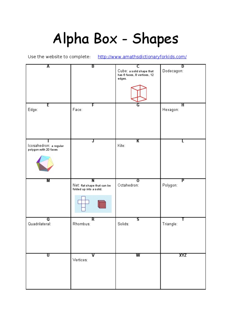 Alphabox Shapes