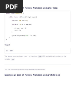 Java Program To Calculate The Sum of Natural Numbers