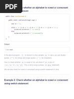 Java Program to Check Whether an Alphabet is Vowel or Consonant [if-else & switch-case]