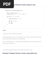 Java Program to Display Fibonacci Series