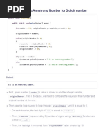 Java Program to Check Armstrong Number