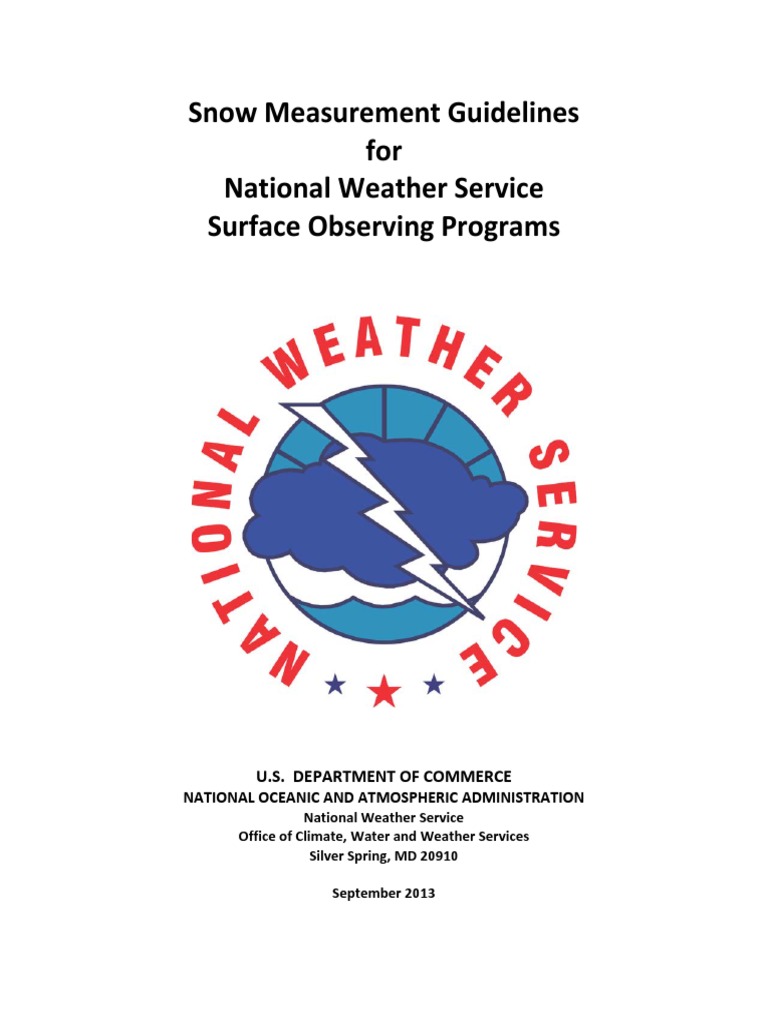 Snow Measurement Guidelines2014 PDF Snow Precipitation