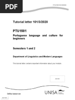 Tutorial Letter 101/3/2020: Portuguese Language and Culture For Beginners