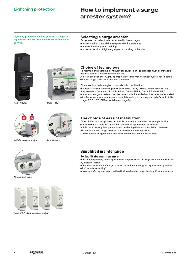 Surge Arrester System Implementation Guide | PDF | Electrical ...