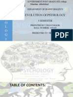 Evolution of Psyhology: 3 Semester