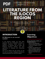 Philippine Literature Module 2 Literature From The Ilocos Region