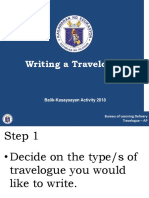 Writing a Travelogue Guide