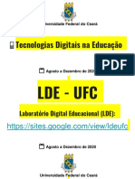 Tecnologias Digitais Na Educação: Universidade Federal Do Ceará