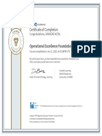 CertificateOfCompletion - Operational Excellence Foundations PMI PDF