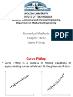 Numerical Methods Chapter Three Curve Fitting: Woldia University Institute of Technology