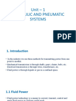 Unit - 1 Hydraulic and Pneumatic Systems