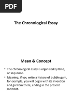 Chronological Order Essay Examples | PDF | Essays | Narrative