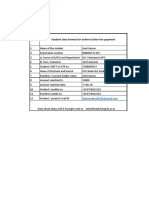 Student Data Format