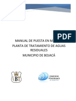 Manual de Puesta en Marcha PTAR Bojacá