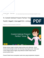 5+ Contoh Kalimat Present Perfect Tense Positif, Negatif DLL (+artinya)