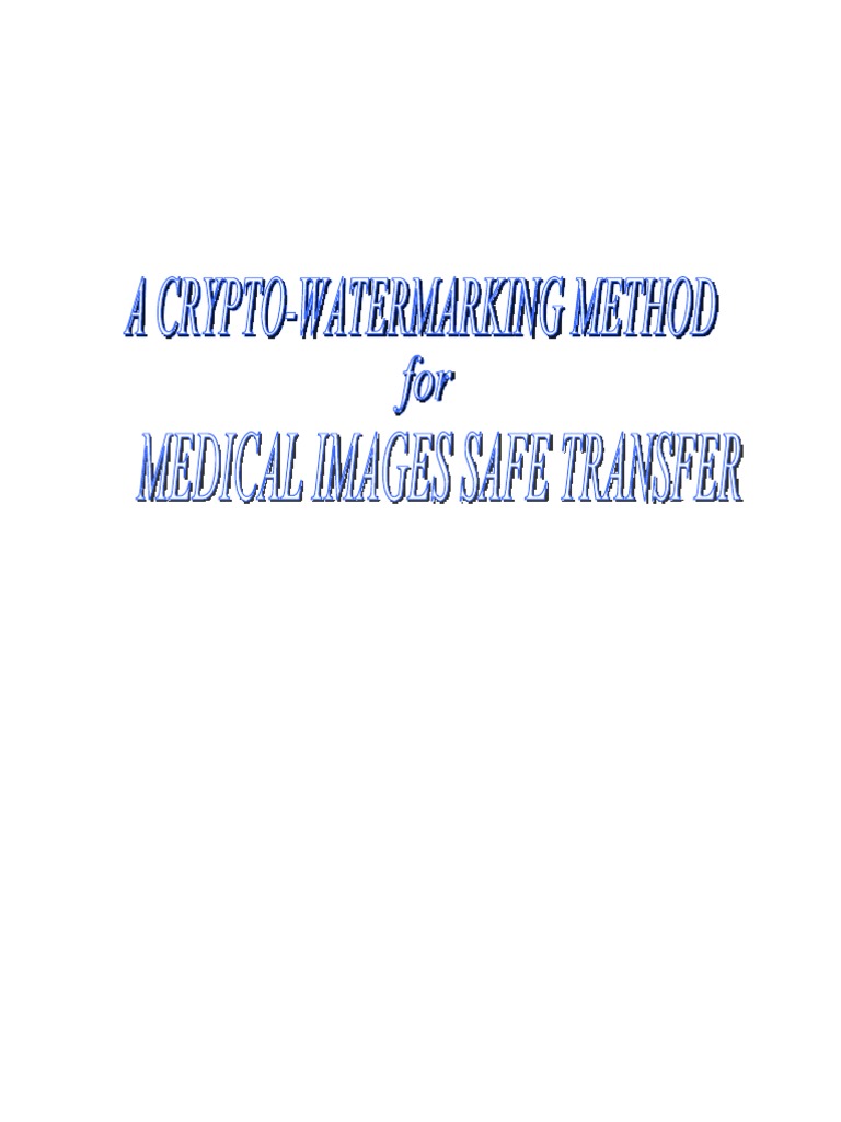 A Crypto-Watermarking Method | PDF | Key (Cryptography) | Cryptography