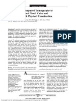 Reformatted Computed Tomography To Assess The Internal Nasal Valve and Association With Physical Examination