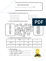 NUMBERS AND ALPHABET EXAM