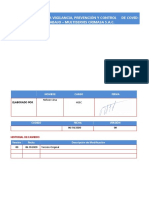 Plan para La Vigilancia Prevención y Control de COVID-19 en El Trabajo V.01