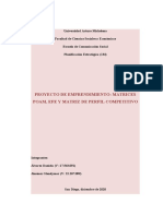 Matrices Poam, Efe y Perfil Competitivo