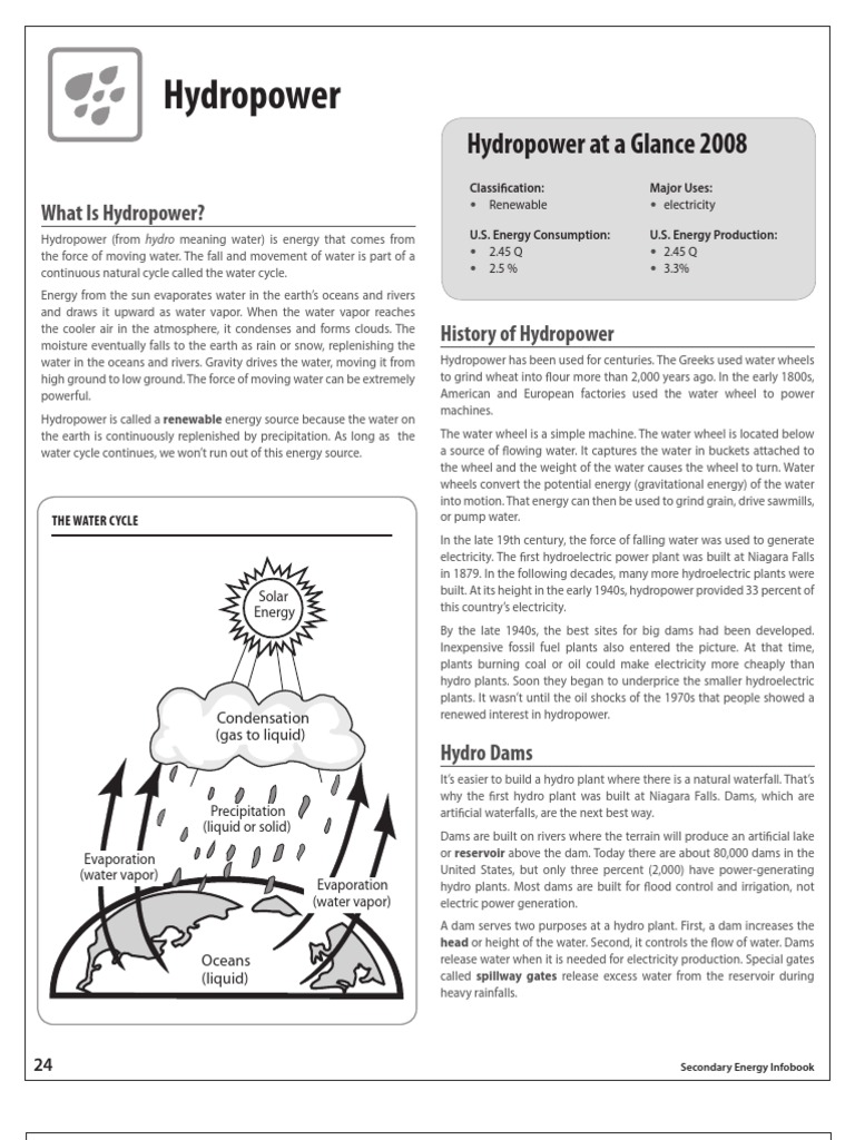Generating Power from Moving Water An Overview of Hydropower
