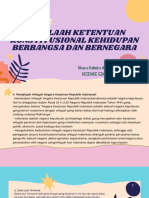 Menelaah Ketentuan Konstitusional Kehidupan Berbangsa Dan Bernegara