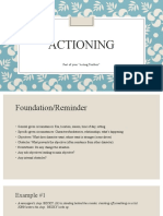 Actioning: Part of Your "Acting Toolbox"