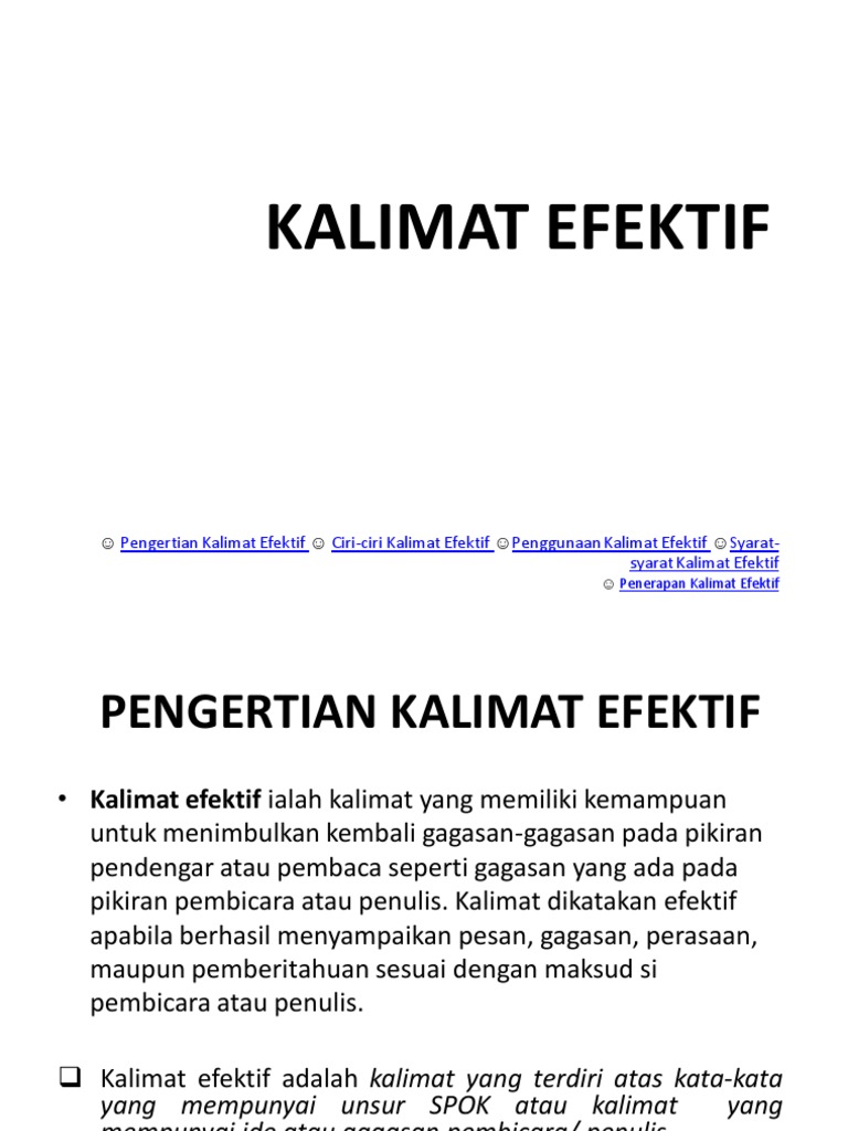 Kalimat Efektif