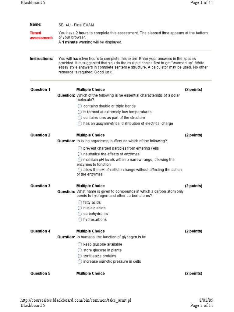 SBI4U Final Exam | PDF | Stimulus (Physiology) | Evolution