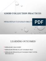 Good Collection Practices - Pemanenan Tanaman Obat Yg Baik