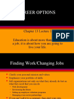 Chapter 13 Lecture 1 Career Options