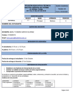 Institución Educativa Técnica Nuestra Señora de Fátima: Fecha: 25/08/2020