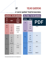 Grammar Chart: Yes/No Questions