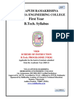 First Year B.Tech. Syllabus: Velagapudi Ramakrishna Siddhartha Engineering College